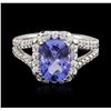 Image 1 : 14KT White Gold 2.24 ctw Tanzanite and Diamond Ring