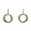 Image 1 : 14KT Tri-Color Gold 0.90 ctw Diamond Earrings