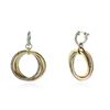 Image 2 : 14KT Tri-Color Gold 0.90 ctw Diamond Earrings