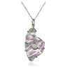 Image 1 : 14KT White Gold 0.14 ctw Diamond Pendant