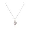 Image 2 : 14KT White Gold 0.14 ctw Diamond Pendant