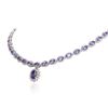 Image 3 : 14KT White Gold 33.55 ctw Tanzanite and Diamond Necklace