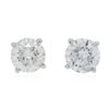 Image 1 : 14KT White Gold 0.81 ctw Diamond Stud Earrings