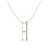 Image 2 : 14KT White Gold 0.16 ctw Diamond Pendant With Chain