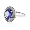 Image 2 : 14KT White Gold 2.82 ctw Tanzanite and Diamond Ring