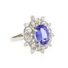 Image 2 : 14KT White Gold 3.07 ctw Tanzanite and Diamond Ring