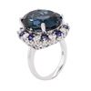 Image 3 : 14KT White Gold 20.82 ctw Topaz, Sapphire and Diamond Ring