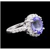 Image 2 : 14KT White Gold 3.43 ctw Tanzanite and Diamond Ring