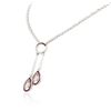 Image 3 : 18KT White Gold 2.50 ctw Ruby and Diamond Necklace