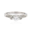 Image 1 : 14KT White Gold 0.76 ctw Diamond Ring