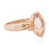 Image 2 : 14KT Rose Gold 3.00 ctw Morganite Solitaire Ring