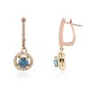 Image 2 : 14KT Yellow and Rose Gold 2.08 ctw Diamond Earrings