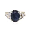 Image 1 : 14KT Yellow Gold 4.06 ctw Sapphire and Diamond Ring