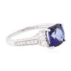 Image 2 : 14KT White Gold 2.52 ctw Tanzanite and Diamond Ring