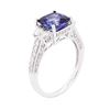 Image 3 : 14KT White Gold 2.52 ctw Tanzanite and Diamond Ring