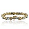 Image 2 : 14KT Yellow Gold 10.00 ctw Aquamarine and Diamond Bracelet