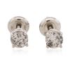 Image 1 : 14KT White Gold 1.15 ctw Diamond Solitaire Earrings