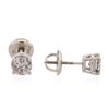 Image 2 : 14KT White Gold 1.15 ctw Diamond Solitaire Earrings