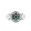 Image 1 : 14KT White Gold 0.74 ctw Alexandrite and Diamond Ring
