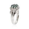 Image 3 : 14KT White Gold 0.74 ctw Alexandrite and Diamond Ring