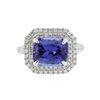 Image 1 : 14KT White Gold 4.40 ctw Tanzanite and Diamond Ring