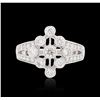 Image 1 : 14KT White Gold 0.85 ctw Diamond Ring