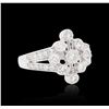 Image 2 : 14KT White Gold 0.85 ctw Diamond Ring