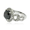 Image 2 : 14KT White Gold 7.25 ctw Black Diamond Ring