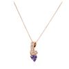 Image 3 : 14KT Rose Gold 1.05 ctw Tanzanite and Diamond Pendant With Chain