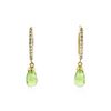 Image 1 : 14KT Yellow Gold 2.00 ctw Peridot and Diamond Earrings