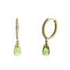 Image 2 : 14KT Yellow Gold 2.00 ctw Peridot and Diamond Earrings