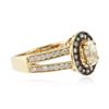 Image 2 : 14KT Yellow Gold 0.95 ctw Diamond Unity Ring