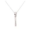 Image 2 : 14KT White Gold 0.15 ctw Diamond Pendant With Chain