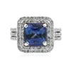 Image 1 : 14KT White Gold 2.93 ctw Tanzanite and Diamond Ring