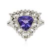 Image 1 : 14KT White Gold 1.93 ctw Tanzanite and Diamond Ring
