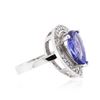 Image 2 : 14KT White Gold 5.00 ctw Tanzanite and Diamond Ring