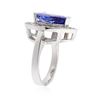 Image 3 : 14KT White Gold 5.00 ctw Tanzanite and Diamond Ring