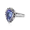 Image 2 : 14KT White Gold 3.86 ctw Tanzanite, Sapphire and Diamond Ring