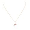 Image 2 : 14KT Rose Gold 1.46 ctw Tourmaline and Diamond Pendant With Chain