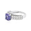 Image 2 : 18KT White Gold 2.30 ctw Tanzanite and Diamond Ring