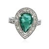 Image 1 : 14KT White Gold 2.31 ctw Emerald and Diamond Ring