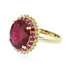 Image 2 : 14KT Yellow Gold 7.44 ctw Ruby and Diamond Ring