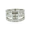 Image 1 : 18KT White Gold 0.90 ctw Diamond Ring