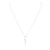 Image 1 : 14KT White Gold 0.10 ctw Diamond Pendant With Chain