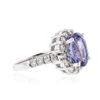 Image 2 : 14KT White Gold 4.22 ctw Tanzanite and Diamond Ring