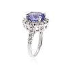 Image 3 : 14KT White Gold 4.22 ctw Tanzanite and Diamond Ring
