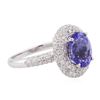 Image 2 : 14KT White Gold 2.51 ctw Tanzanite and Diamond Ring