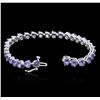 Image 3 : 14KT White Gold 11.20 ctw Tanzanite and Diamond Bracelet