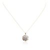 Image 1 : 10KT Two-Tone Gold 1.00 ctw Diamond Pendant With Chain