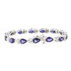 Image 2 : 14KT White Gold 14.70 ctw Sapphire and Diamond Bracelet